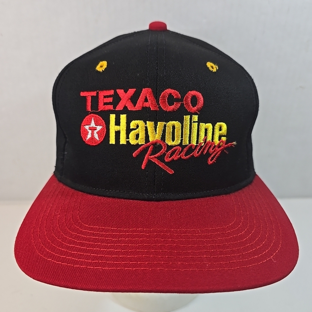 Vintage Davey Allison Hat 90s NASCAR Texaco Havoline Racing Snapback Cap